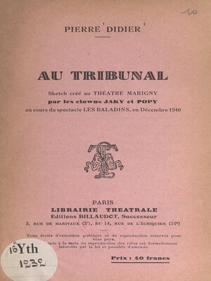 cover image of Au tribunal